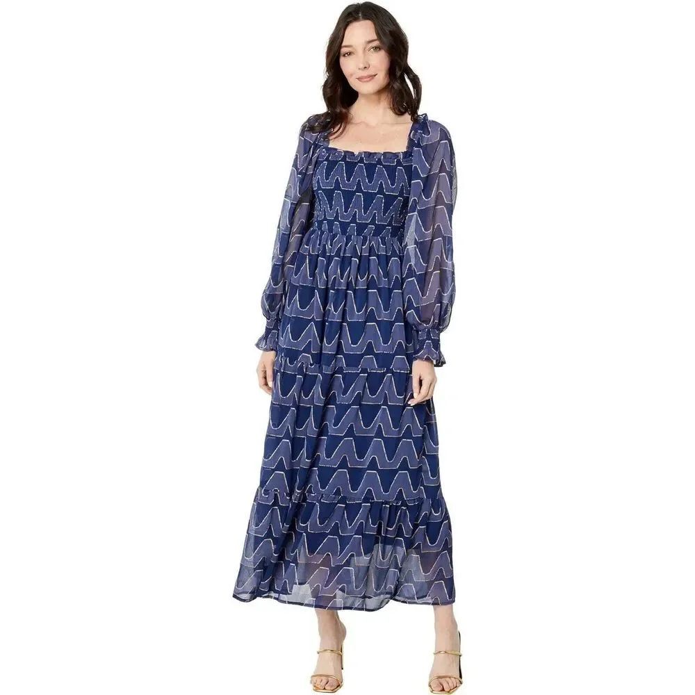 Anthropologie Moon River Squareneck Maxi Dress